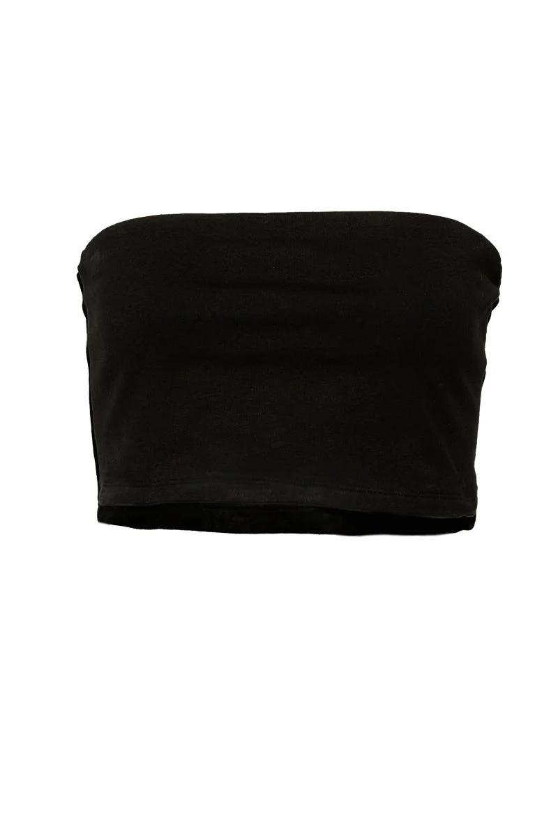بلوزة قصيرة باندو سادة - Image 4