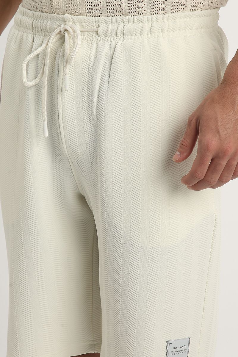 شورت رجالي كاجوال بنقشة خفيفة وخصر مطاطي - Image 9