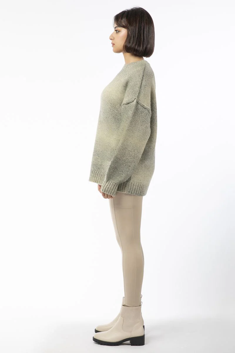 بلوفر صوف نسائية بنمط ألوان متدرجة - Image 2