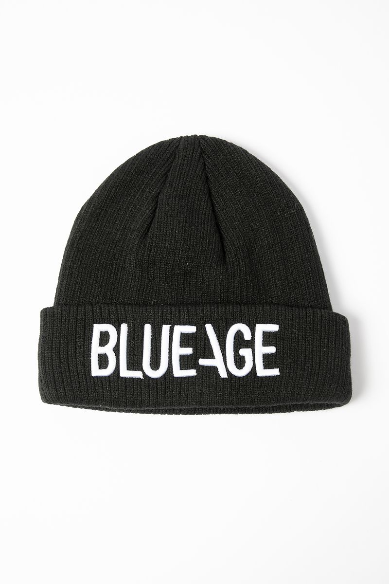 قبعة محبوكة بتطريز بارز BLUEAGE