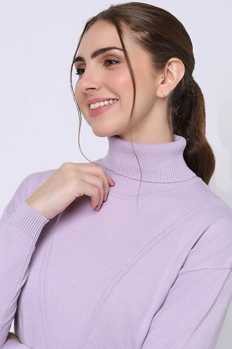 كنزة محبوكة بقبة مرتفعة - Image 15
