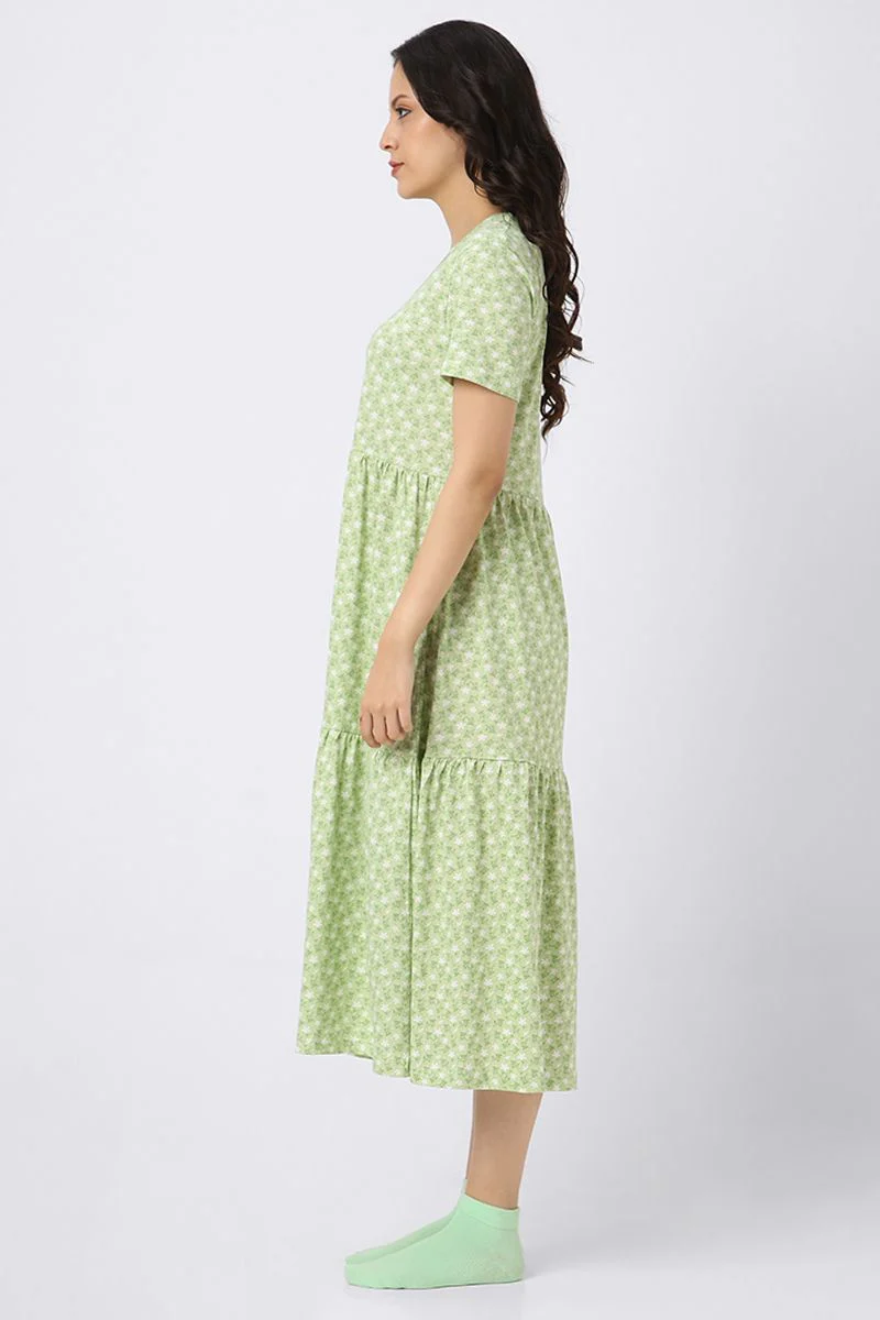 فستان نسائي طويل بنمط طبعات - Image 7