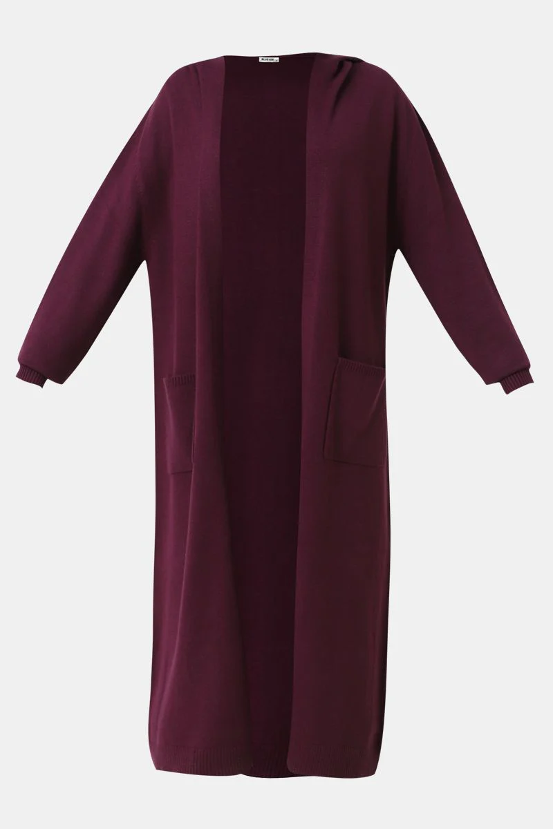 كارديغان نسائي محبوك بقصة طويلة - Image 18
