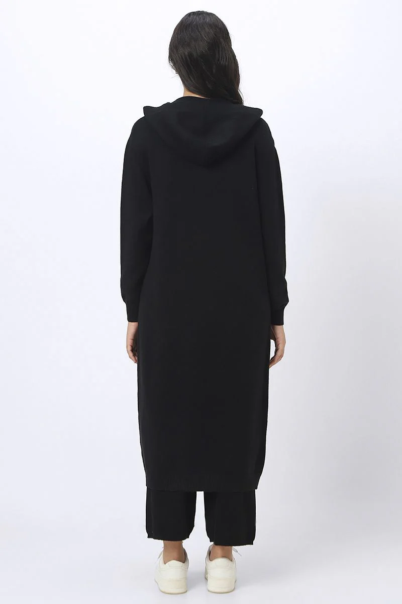 كارديغان نسائي محبوك بقصة طويلة - Image 4