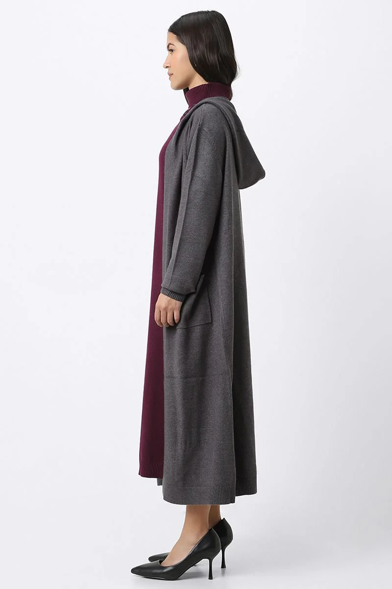 كارديغان نسائي محبوك بقصة طويلة - Image 8
