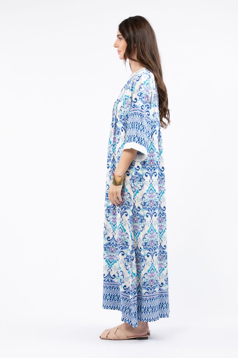 جلابية نسائية ماكسي بطبعات - Image 3