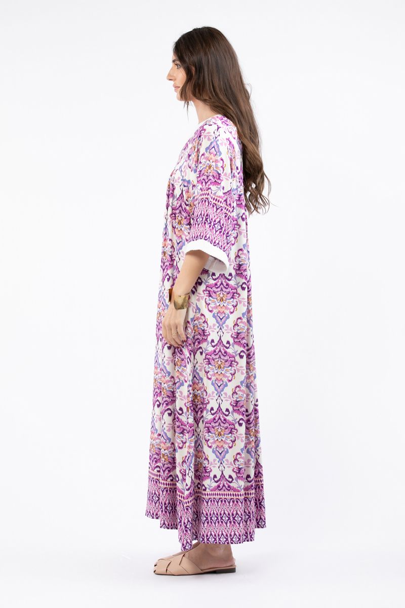 جلابية نسائية ماكسي بطبعات - Image 8