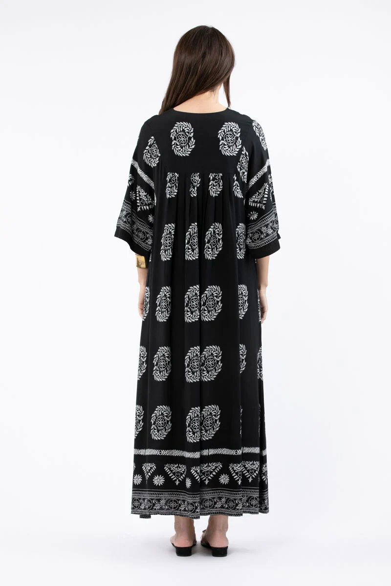 جلابية نسائية ماكسي بطبعات - Image 4