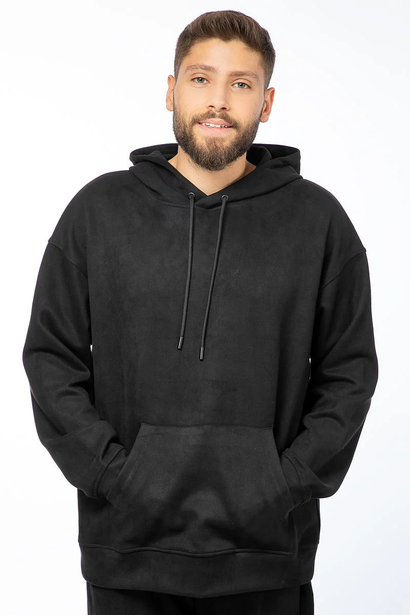 هودي رجالي بلون موحد