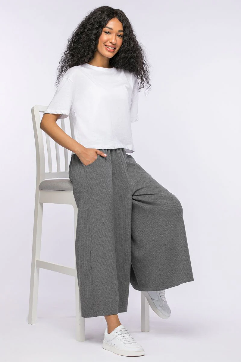 بنطلون فضفاض بخامة منقوشة - Image 6
