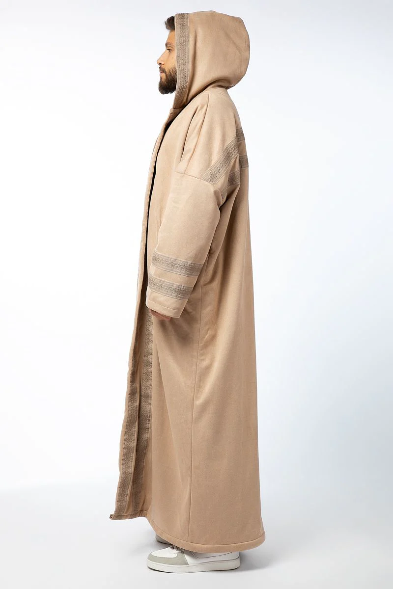فروة رجالي شتوية دافئة ببطانة فرو - Image 2