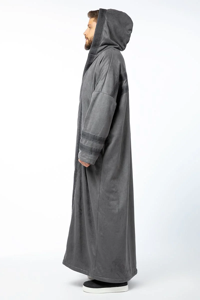 فروة رجالي شتوية دافئة ببطانة فرو - Image 6