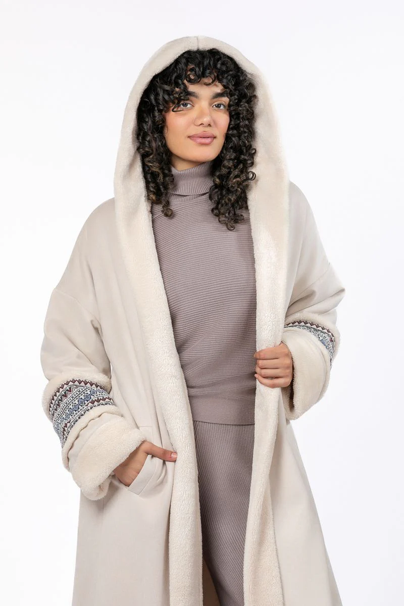 فروة نسائية شتوية ببطانة فرو - Image 9