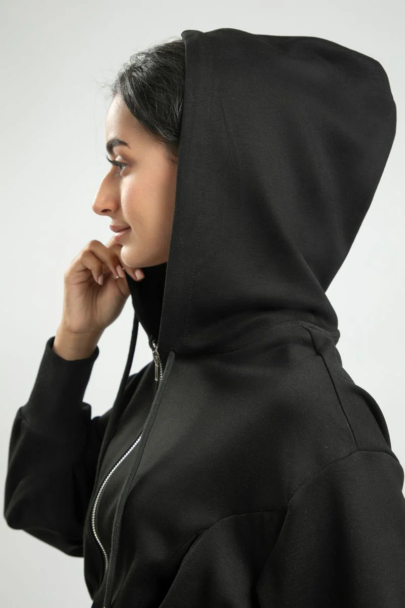 هودي نسائي بسحاب وقصة محددة للخصر - Image 4