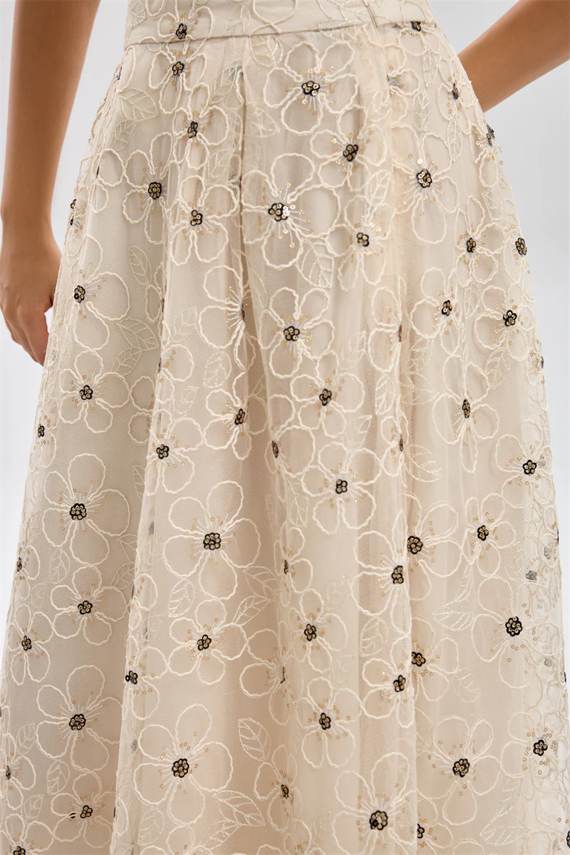 تنورة نسائية طويلة مطرزة - Image 4